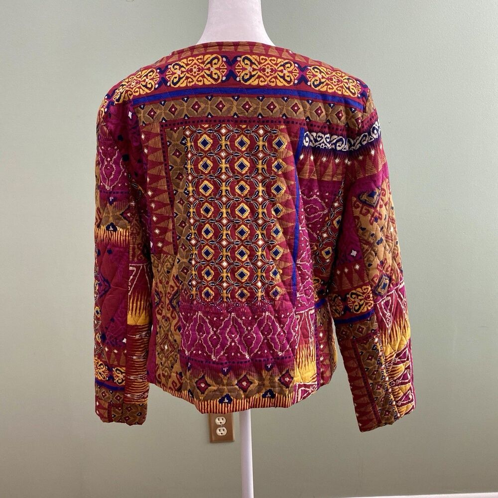 Ruby Rd Patchwork Jacket Quilted Cotton Womens 14… - image 2
